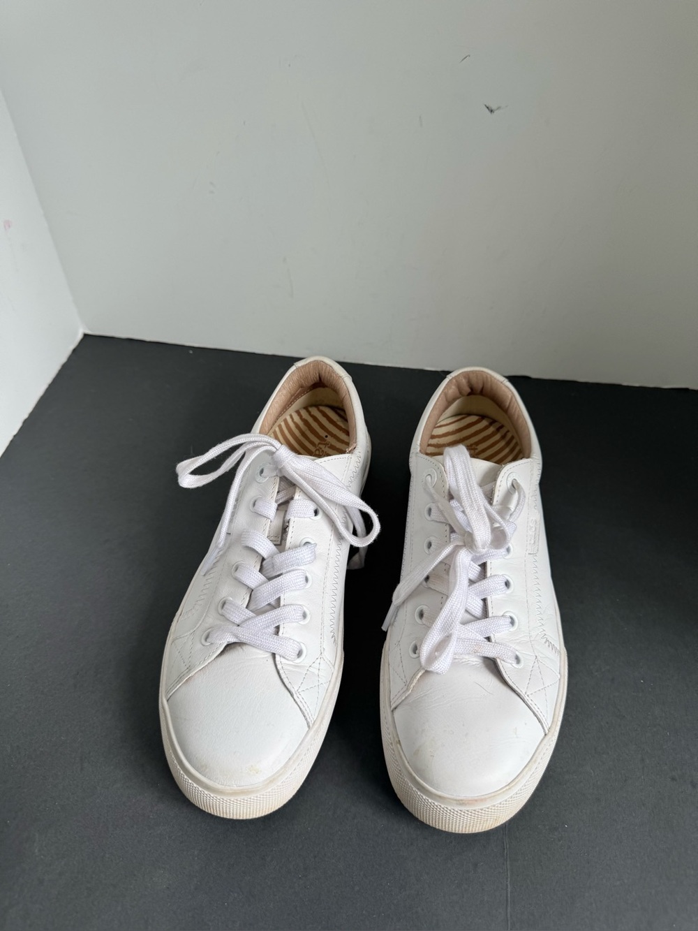 Taos Plim Soul Lux sneakers in white leather, zigzag stitching. Size 8 - Picture 2 of 12